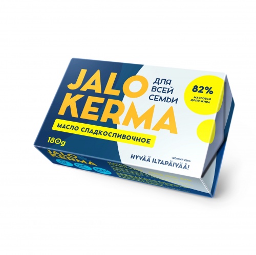 Масло сладкосливочное 82% "JALO KERMA" 180г