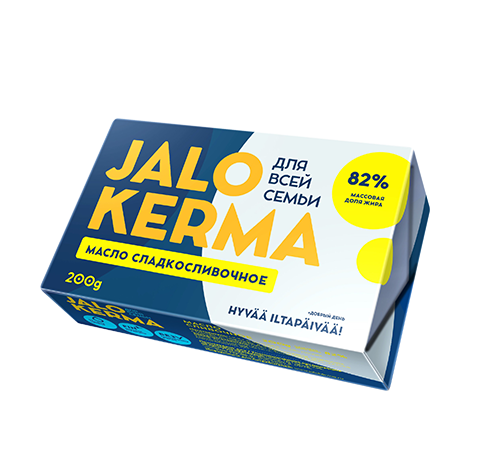 Масло сладкосливочное 82% "JALO KERMA" 200г